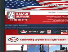 Tablet Screenshot of hamreequipment.com